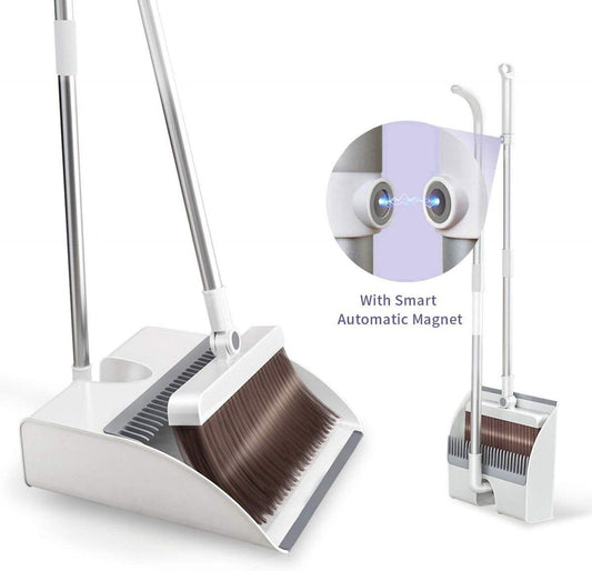 Stainless Steel Built-In Comb Rotating Broom 1