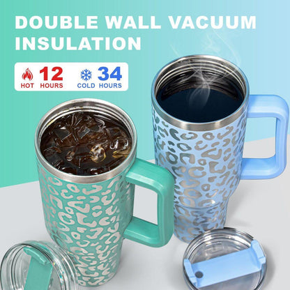 Tumbler with Handle and Straw 1