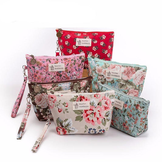 Vintage Floral Cosmetic Bag 1