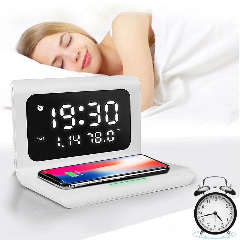3 in 1 Multifunction Wireless Charging Clock 1