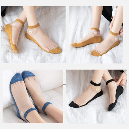 Translucent Daisy Socks (5 Pairs) 1