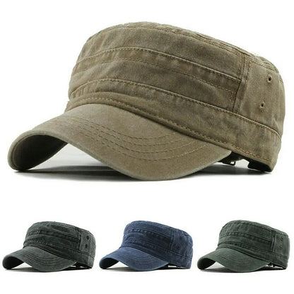 Classic Military-Style Cotton Cadet Cap ? 1