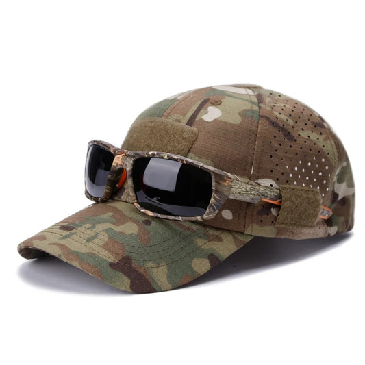 Camouflage Built-in Sunglasses Slot Cap 1