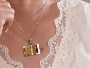Personalized Book Pendant Necklace 1