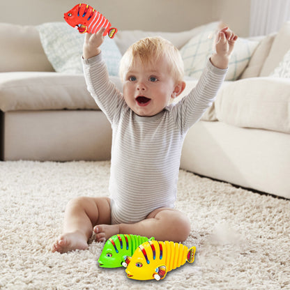Plastic Wind-Up Wiggle Fish Toys-4PCS 1