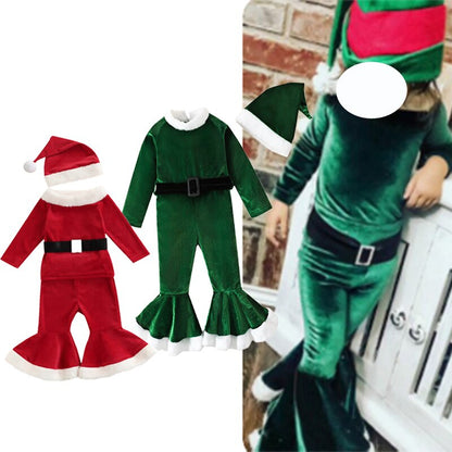 Little Girl Christmas Theme Holiday Bell Set 1