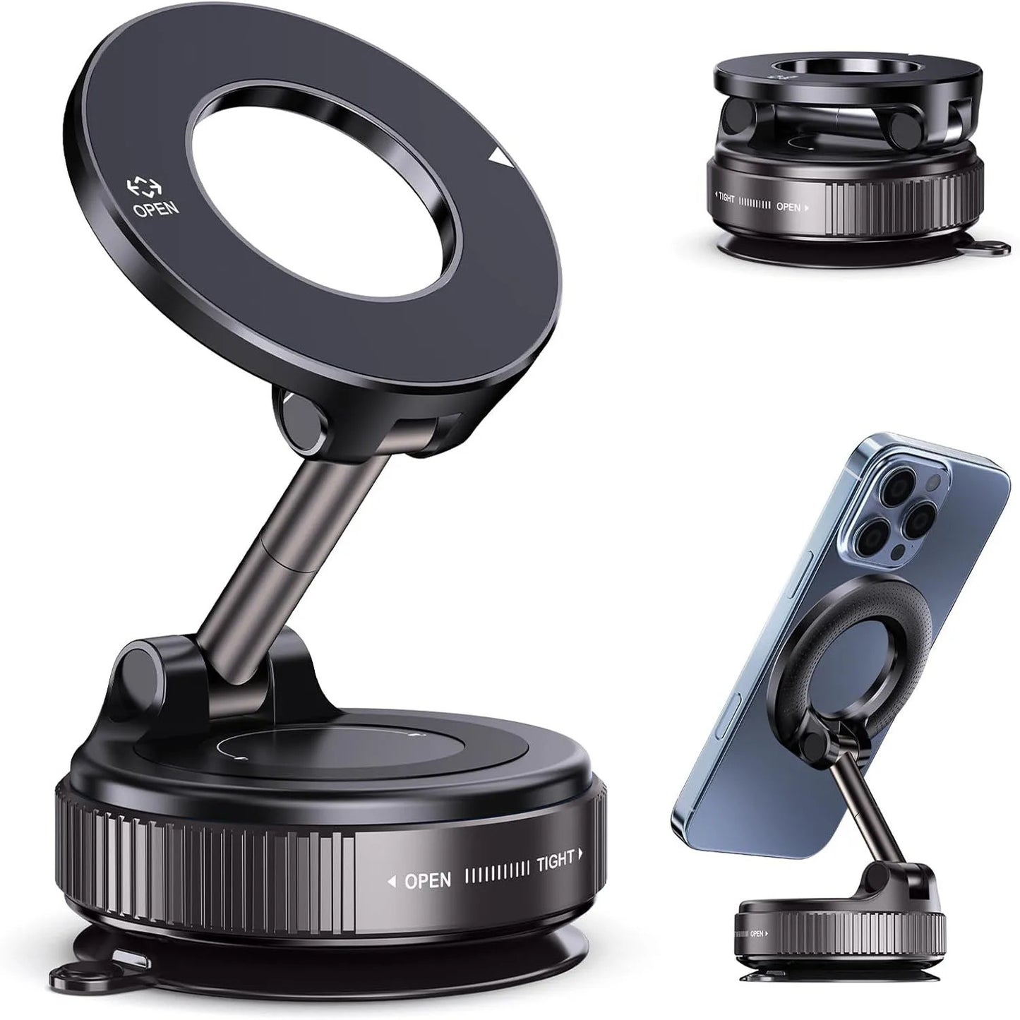 Suction Magsafe Car Phone Mount – 360° Adjustable Holder 1