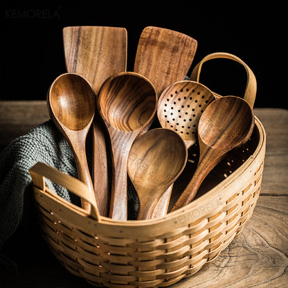 Eco-Friendly Teak Wood Kitchen Spoon Set 1