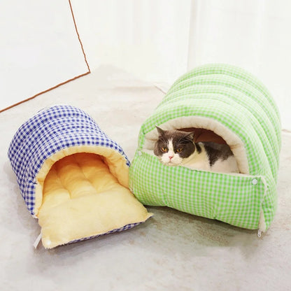 SnuggleNest Plush Pet Cave Bed 1