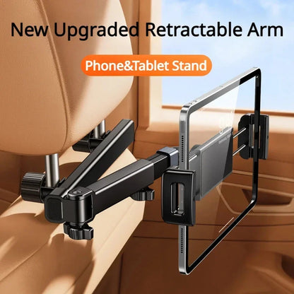 Telescopic 360° Rotating Car Headrest Phone & Tablet Holder 1