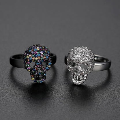 CRYSTAL SKULL RING 1