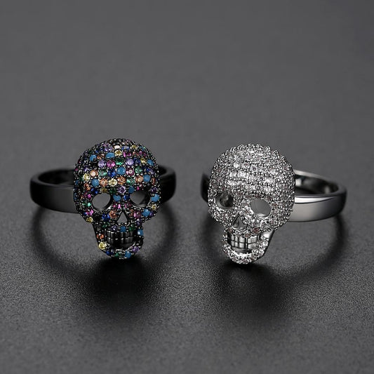 CRYSTAL SKULL RING 1