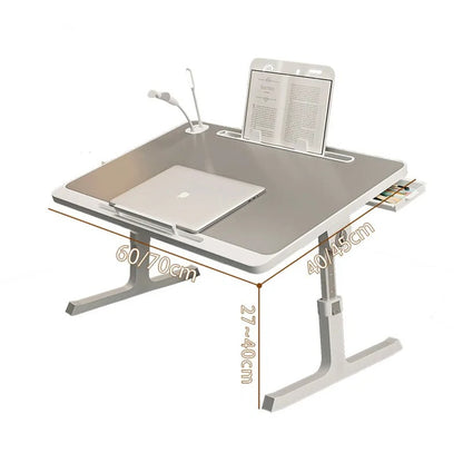 Adjustable Multifunction Bed Desk with LED Lamp & Device Holder 1