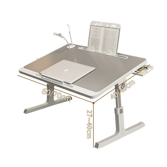 Adjustable Multifunction Bed Desk with LED Lamp & Device Holder 1