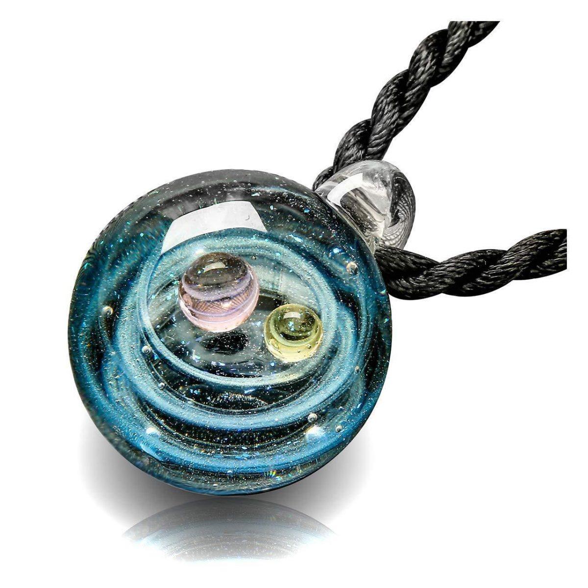 Cosmic Galaxy Glass Pendant 1