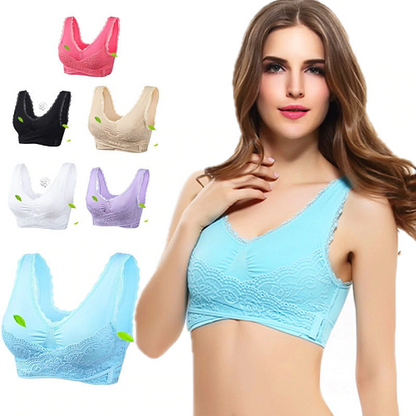 Front Cross Wireless Lace Lift Comfort Bra 1