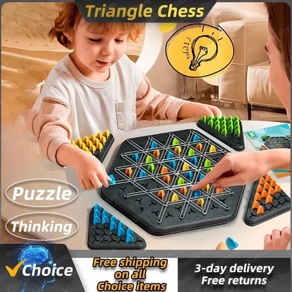 Chain Triangle Chess Triggle Rubber Band Peg Game 1