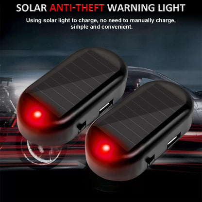 Car Anti-theft Simulation Warning Flashing Solar Light 1
