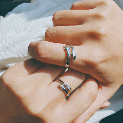Couple Hug Ring - 2Pcs 1