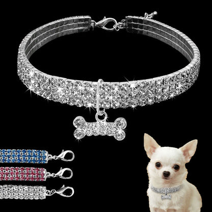 Bling Rhinestone Dog Collar Crystal Puppy 1
