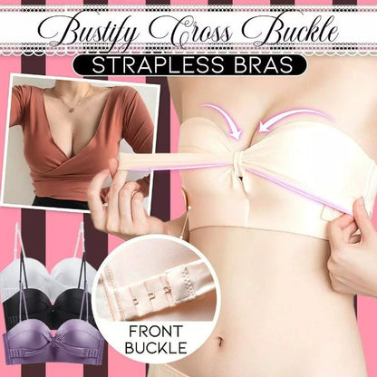 Strapless Front Cross Lift Bra 1
