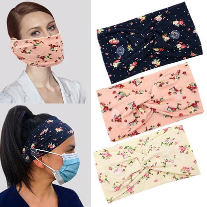 Fashion comfortable Button Headbands 2pcs 1