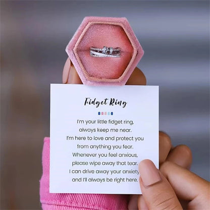 To My Daughter Fidget Anti Anxiety Ring with Beads Spinner 1