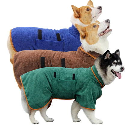 Dog Super Quick Dry Absorbent Dog Towel Bathrobe 1