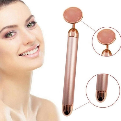 Vibrating Rose Quartz Facial Massager 1