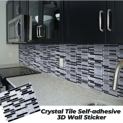 Crystal Tile Self-adhesive 3D Wall Sticker 5PCS+3Free 1