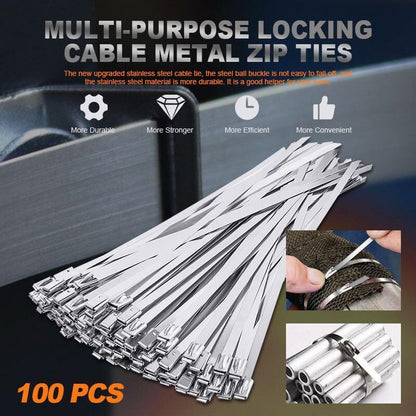 Stainless steel cable ties (100 Pcs) 1