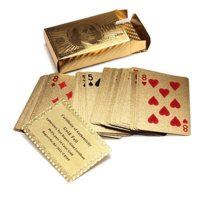 24k Gold Foil Playing Cards 1