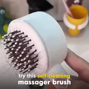 One-key Self-cleaning Hair Brush 1