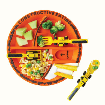 Kid's Constructive Eating Plate and Utensils Set 1
