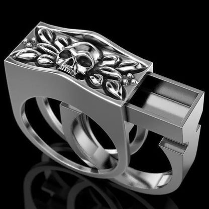 SKULL RING WITH HIDDEN COMPARTMENT 1