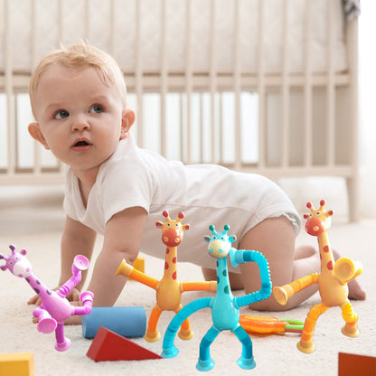 Suction Cup Pop Tube Giraffe Toys-4pcs 1